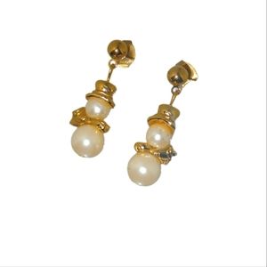 Holiday snowman earrings